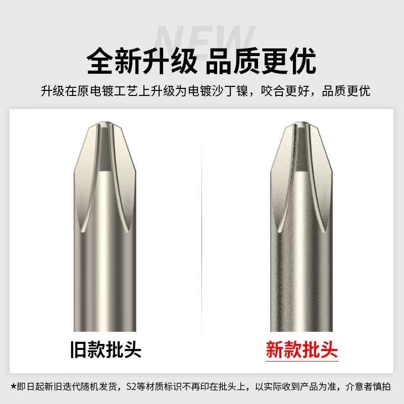 喜来邦(XILAIBANG) S2合金钢强磁性加长电动螺丝刀起子头风批头套装披头组套150mm一字4图片