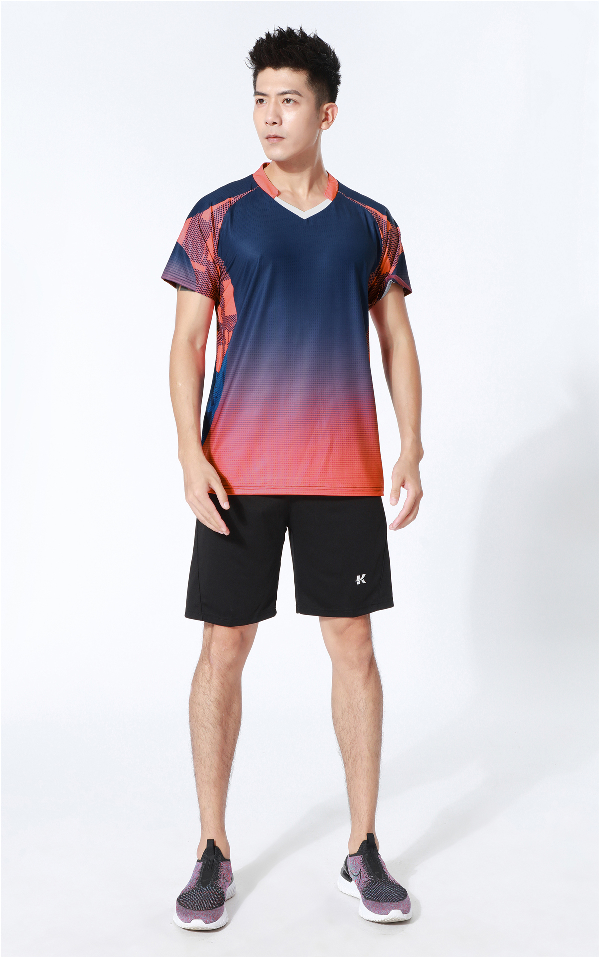 妖艺修身羽毛球服女裙运动套装夏短袖快干乒乓球衣男团队训练定制批发