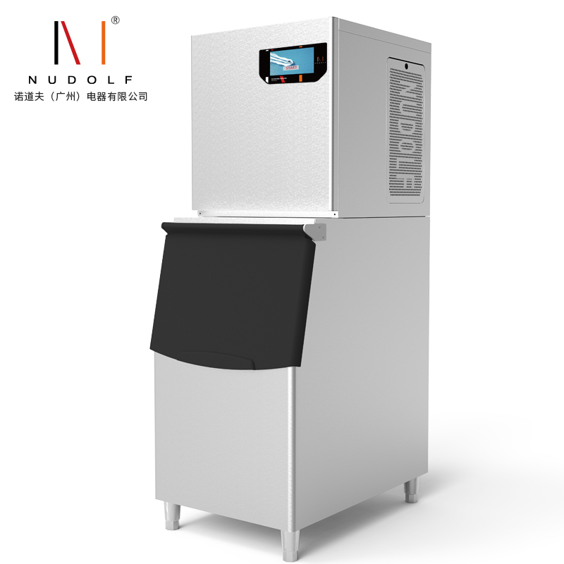 诺道夫Nudolf 300KG商用月牙型制冰机滤水式冰块机供冰机酒吧KTV奶茶店全自动商用制冰机NDF-ICE300E