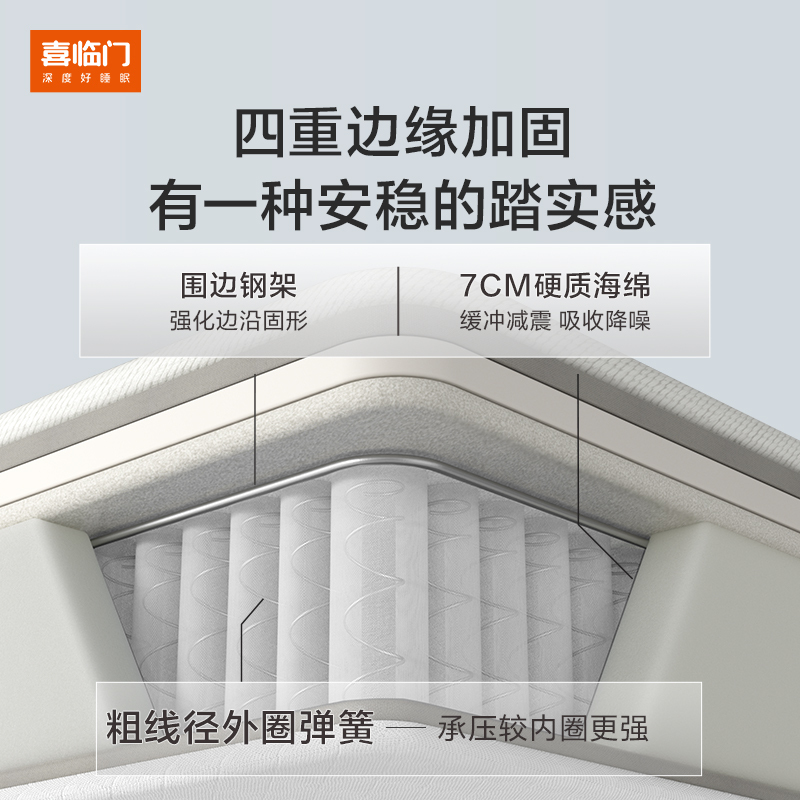 喜临门官方旗舰店正品独袋乳胶黄麻护脊双人床垫40周年纪念款BQS喜礼