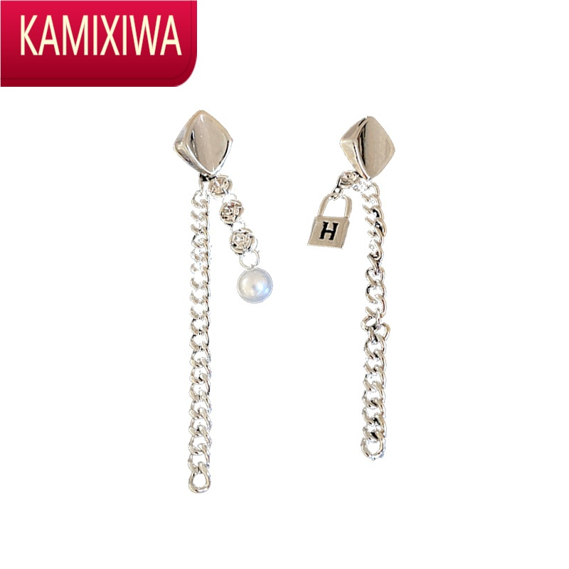 KAMIXIWA圆脸显脸瘦流苏耳环女链条耳钉耳坠轻奢小众设计ins冷淡风耳饰潮