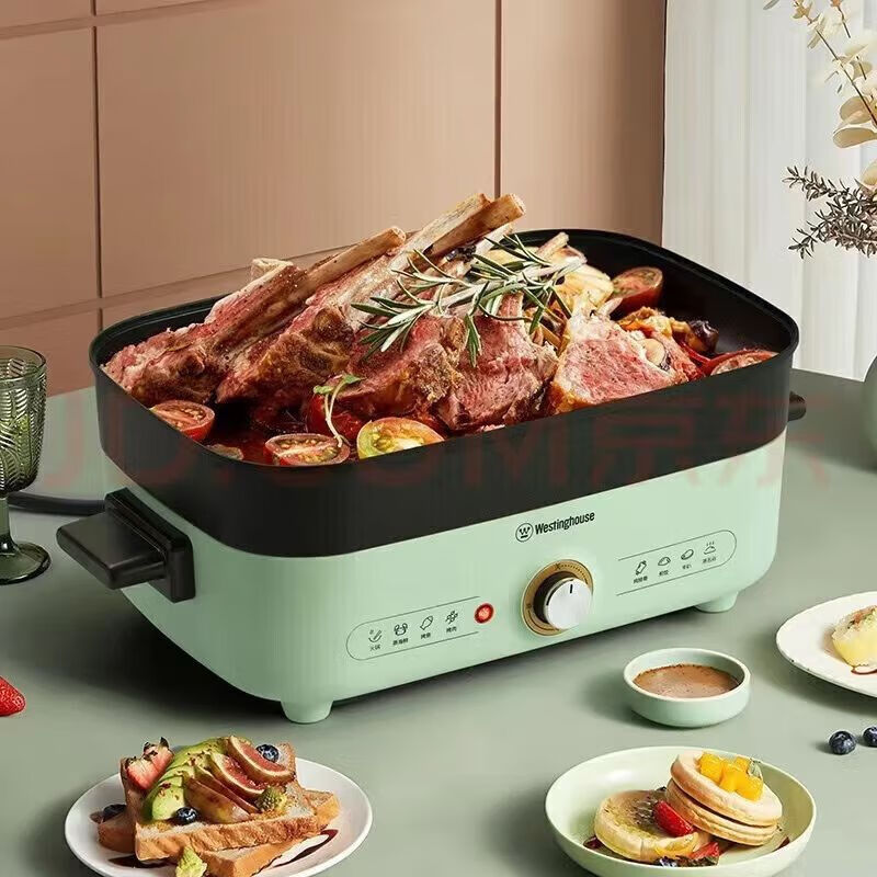 西屋(WESTINGHOUSE)1400W三档调节控温5L大容量多功能锅 WSC-1450G高清大图