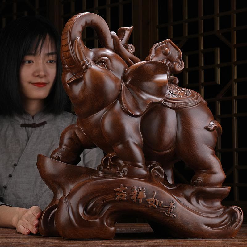 家柏饰(CORATED)大象摆件厅大堂酒店摆设房间布置前台吧台乔迁新居礼品图片