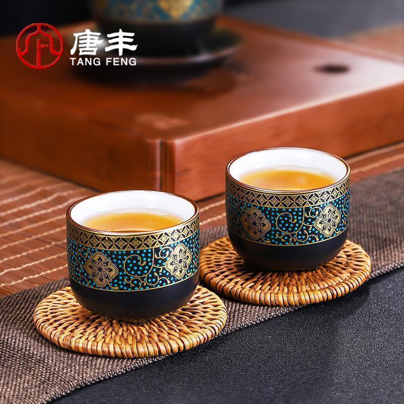 家柏饰(CORATED)西域风情陶瓷功夫茶具家用鎏金堆花泡茶器办公礼品茶杯茶壶S