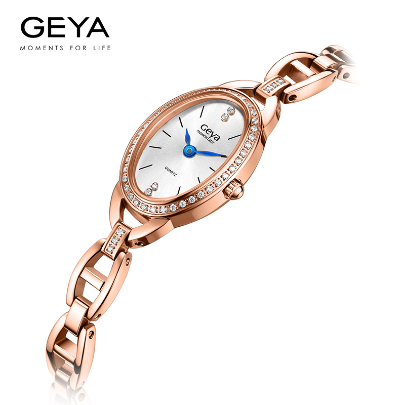 geya格雅韩版简约手表女精致手链石英表防水时尚款女士手表g76025lhw