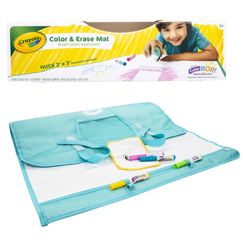绘儿乐（Crayola）神奇涂鸦画布带擦布 可水洗 可擦写 绘画工具 04-0034 儿童礼物