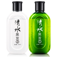 瑞虎染得快染发膏染发剂自然黑 清水黑发1号剂100ml+2号剂100ml 白发变黑发一染就黑