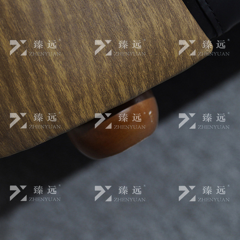 臻远 办公沙发会客接待沙发 西皮1+1+3茶几组合