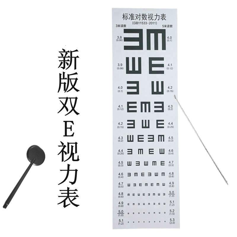 标准对数视力表挂图儿童家用墙贴视力测视表成人防水近视眼测试图_0