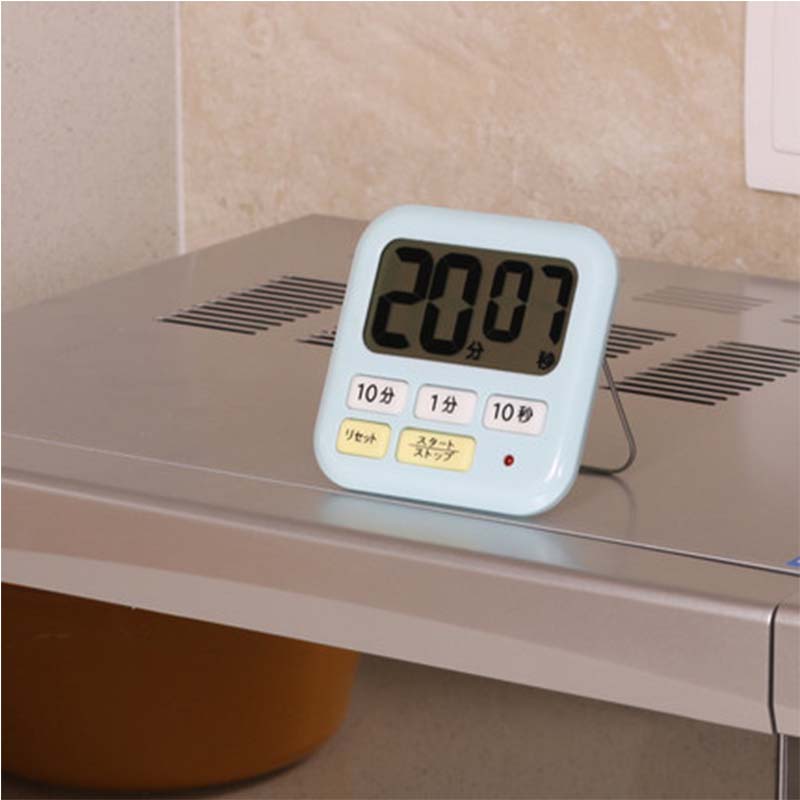 日本LEC计时器学生秒表闹钟提醒器厨房定时器电子倒计时器大声音