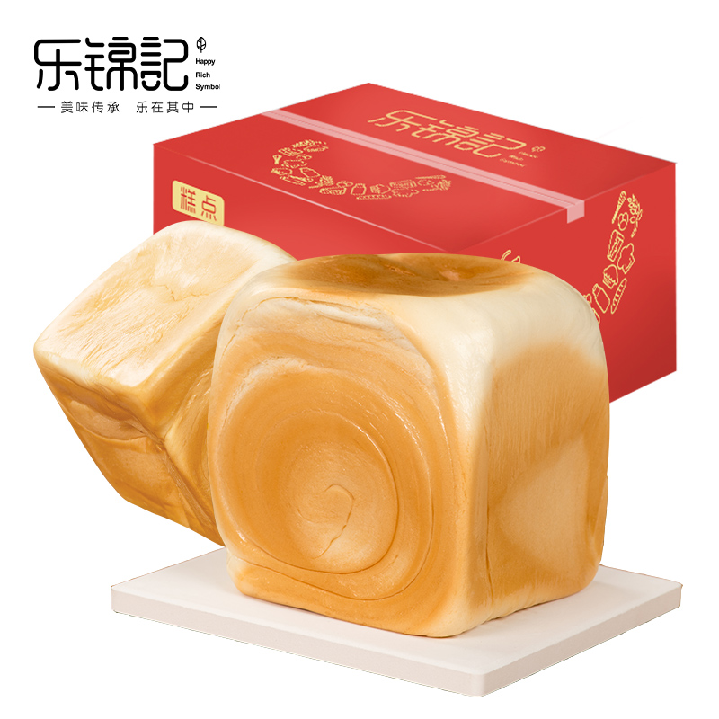 乐锦记 纯奶立方魔方吐司面包奶香 整箱早餐营养常温食品代餐零食480g高清大图