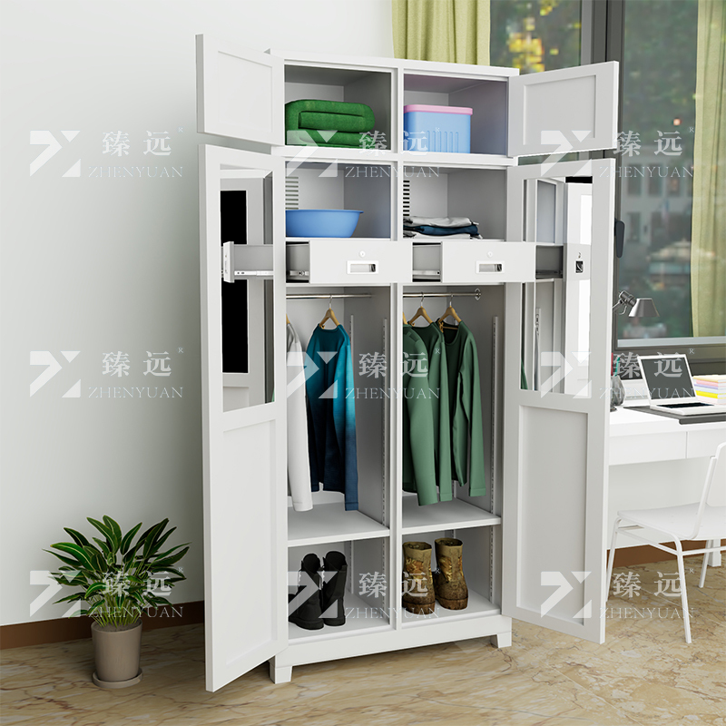 臻远 ZYS-06 双人内务柜铁皮更衣柜储物柜衣帽物品柜