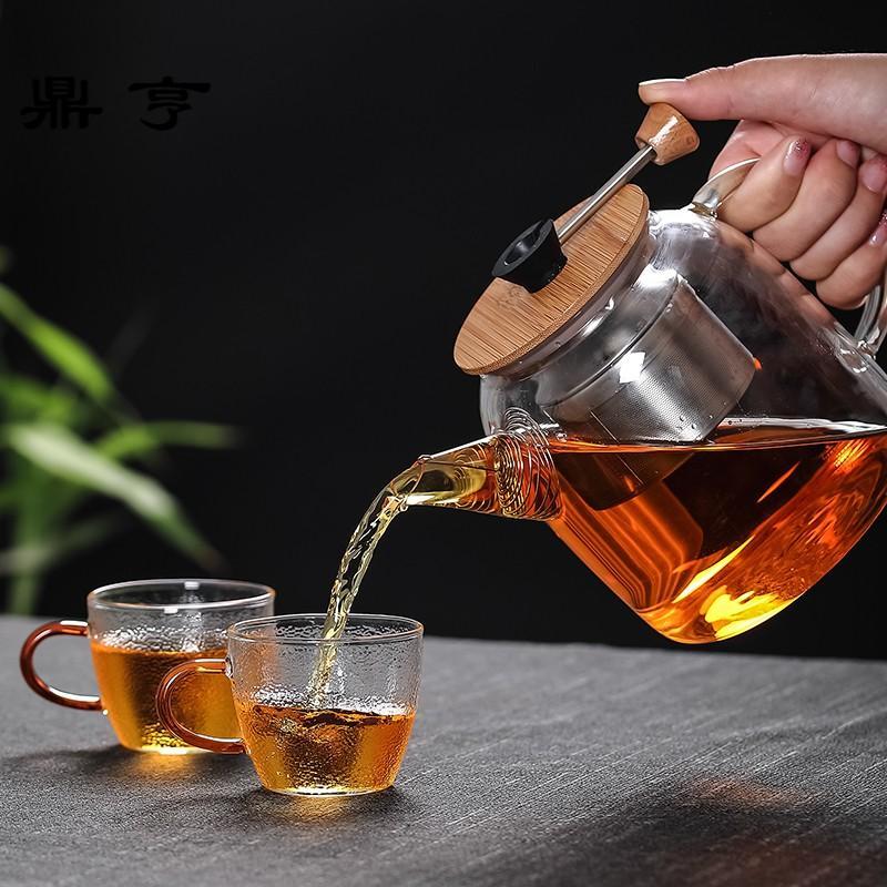 鼎亨大容量玻璃茶壶套装带过滤泡茶壶耐热沏茶水壶家用电陶炉煮茶