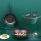 荣事达 锅具三件套不粘锅(炒锅+煎锅+奶锅) RSD003-FJ 墨绿色 单套价