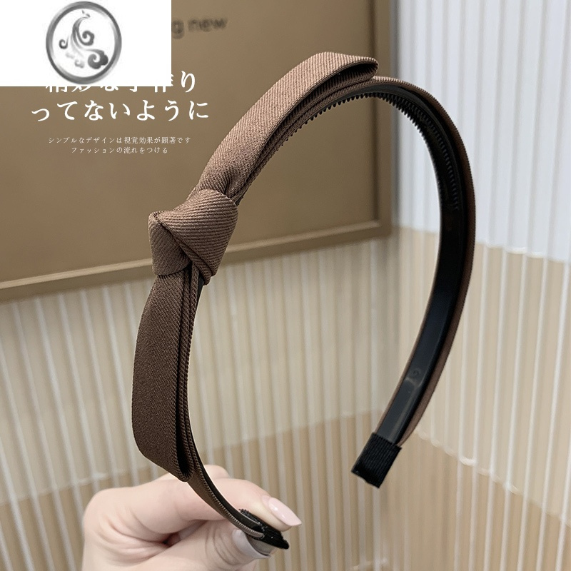 jimi发箍复古法式港风韩国简约气质蝴蝶结发卡细款带齿压发夹头箍头饰