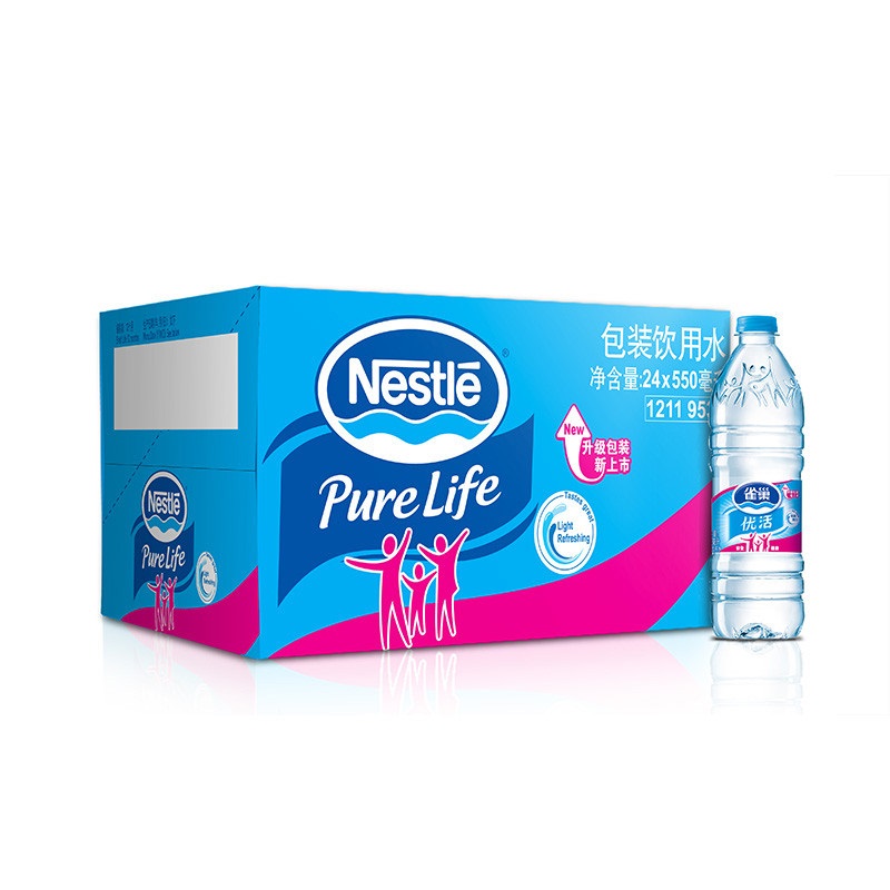 雀巢(Nestle)优活550ml*24瓶 箱装 饮用水