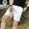 HongZun短裤男夏天运动棉麻五分裤男士休闲中裤宽松三分裤沙滩裤大裤衩潮