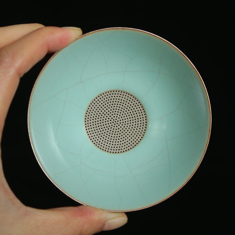 丽夏汝窑茶漏茶滤套装陶瓷手工茶叶过滤器汝瓷过滤网功夫茶具配件 汝窑天青(单茶漏)