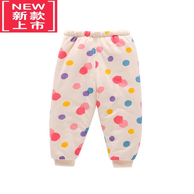可莉允宝宝加厚小棉裤冬装婴幼儿裤子秋冬季男女童薄夹棉内胆保暖裤图片