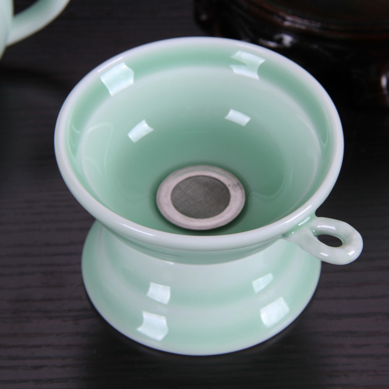 唐宏坊 简约青瓷功夫茶具套 装简约整套现代茶器茶壶茶杯盖碗