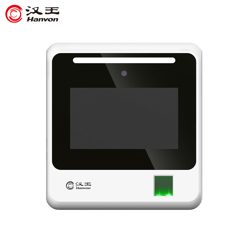汉王(Hanvon)X8人脸指纹混合识别考勤机 可见光200万单目摄像头4.3英寸触摸按键 面部脸部识别签到机