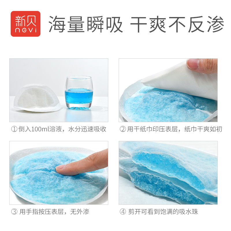 新贝防溢乳垫36片装 一次性防溢乳垫 透气防漏奶乳贴XB-8809高清大图