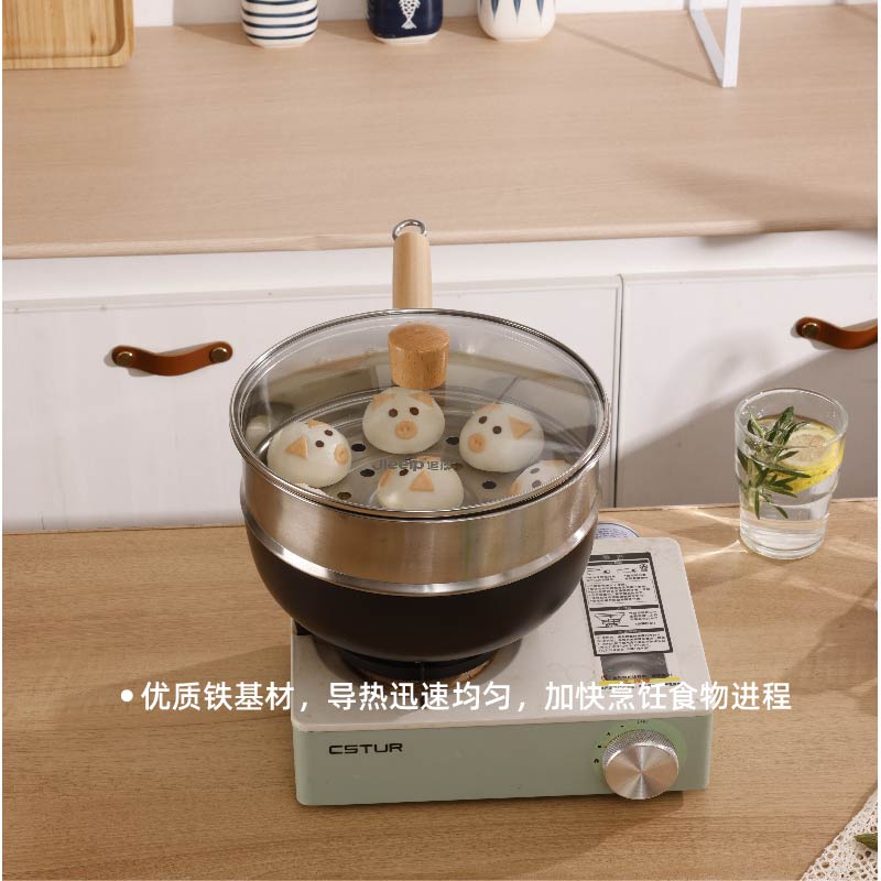 追璞智能多功能压力炖锅5L 一键操作智能控温 高品质不粘内胆 健康烹饪好帮手高清大图