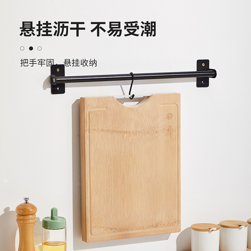 炊大皇砧板40cm 家用加厚加大切菜剁肉菜板 无漆无蜡整竹健康双面菜板CB40B高清大图