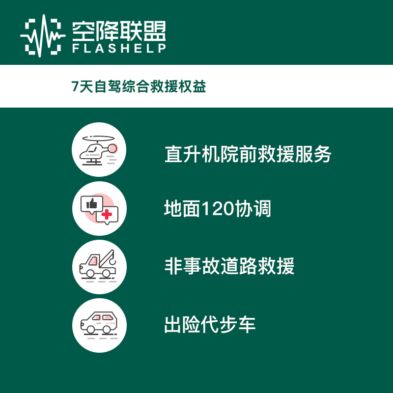 空降联盟 7天自驾综合救援权益