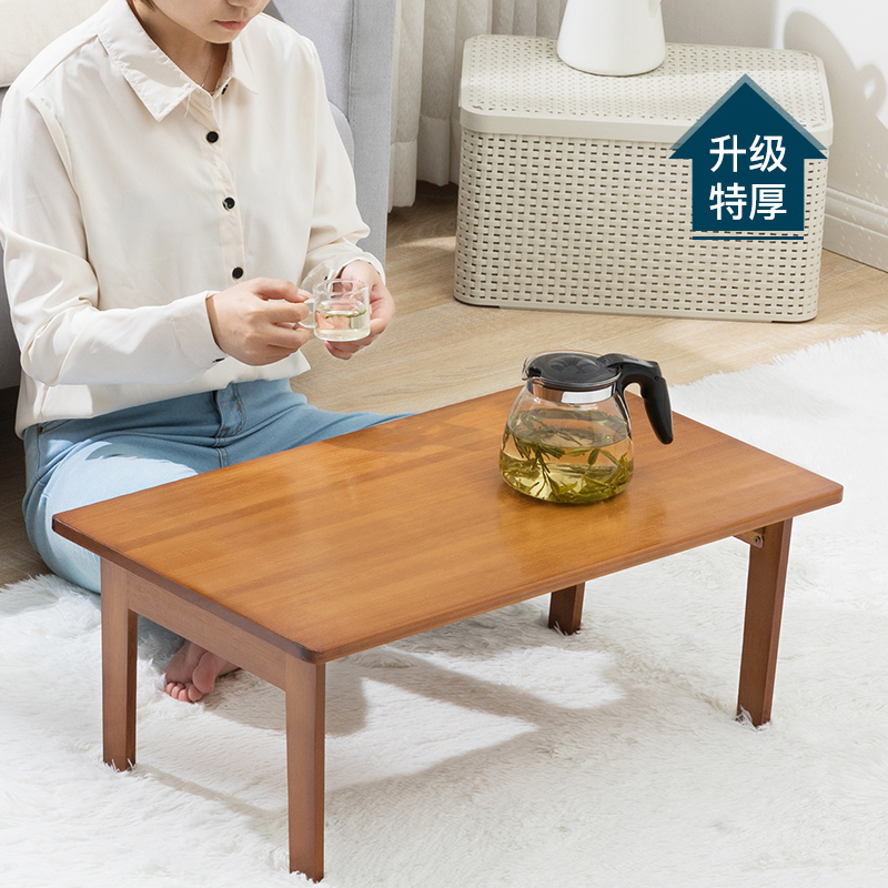 老竹匠 简易免安装茶几可折叠桌子室内客厅家用小户型小茶台简约现代实木泡茶台中式办公室便捷式楠竹桌