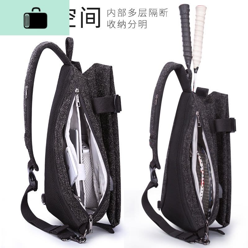 单肩包男士大容量斜挎包包休闲运动胸包学生帆布小背包潮牌NEW LAKE腰包男图片