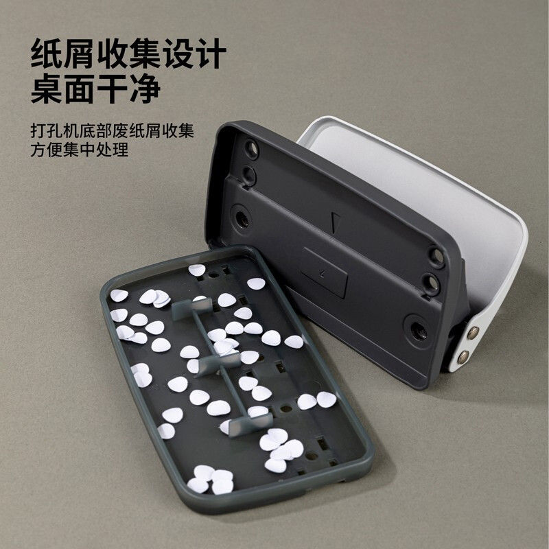 得力(deli)0101手动打孔机双孔 A4圆孔打洞器 可打10张80g纸 白色高清大图