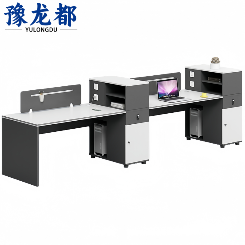 豫龙都 屏风办公桌 双人 张高清大图