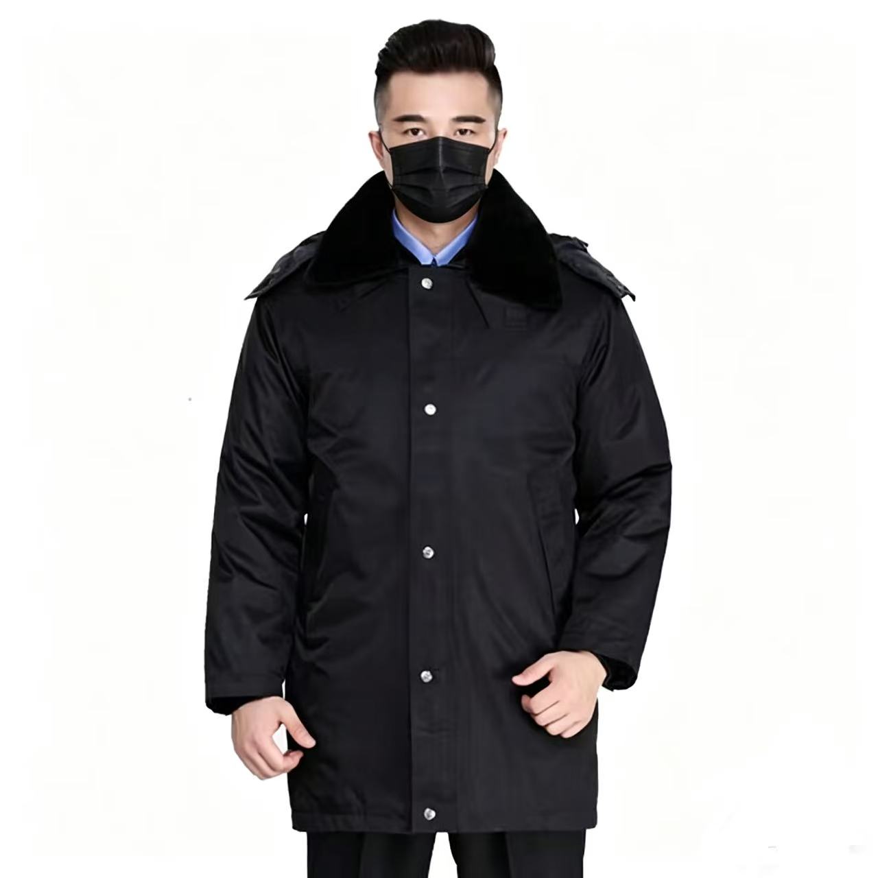 路安保多功能防寒服中长款可脱卸内胆件