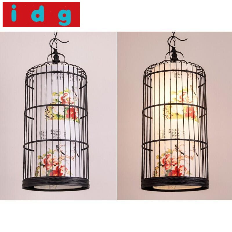 Idg吊灯家装好货中式铁艺鸟笼吊灯仿古吧台灯茶室客厅灯禅意小鸟笼吊灯具灯笼时尚美观个性创意 高端大气家用轻奢餐厅60928 价格图片品牌报价 苏宁易购嘉威家装建材专营店