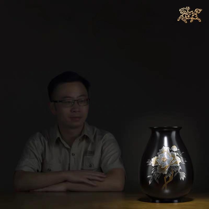 美帮汇全铜摆件《高冈铜器之荣福》铜工艺品 家居饰品花瓶高清大图
