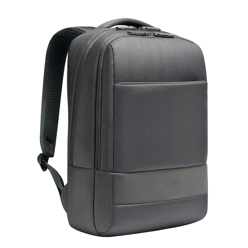 新秀丽(Samsonite)电脑包背包 男女款商务苹果电脑背包14或15.6英寸灰色