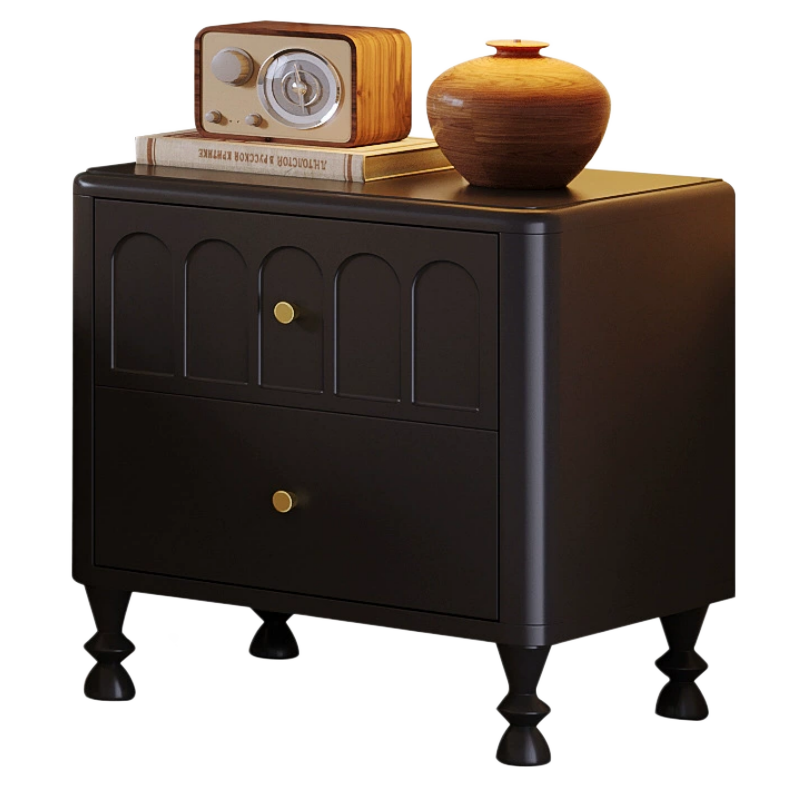 烁恒 床头柜复古黑 台高清大图