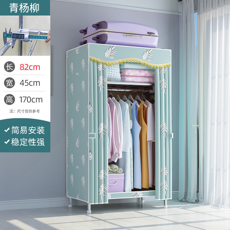 [补贴10%]组装布衣柜出租房用家用卧室简易衣柜结实耐用宿舍收纳组装衣橱实木高清大图