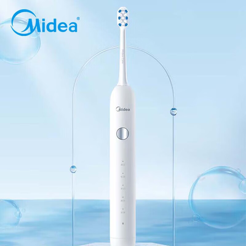 美的电动牙刷男女成人软毛刷声波全自动送礼物防水感应式充电成人MR1系列极地白 MC-AJ0101 GM高清大图