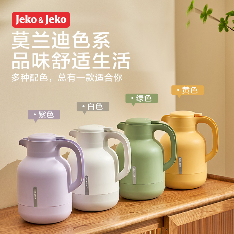 JEKO&JEKO 保温壶家用暖壶热水瓶墩墩桶1.5L保暖水壶2L大容量便携可爱学生宿舍高清大图