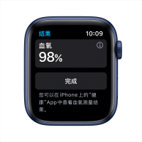 Apple Watch Series 6 40毫米 GPS版 蓝色铝金属表壳 深蓝色运动表带 智能手表