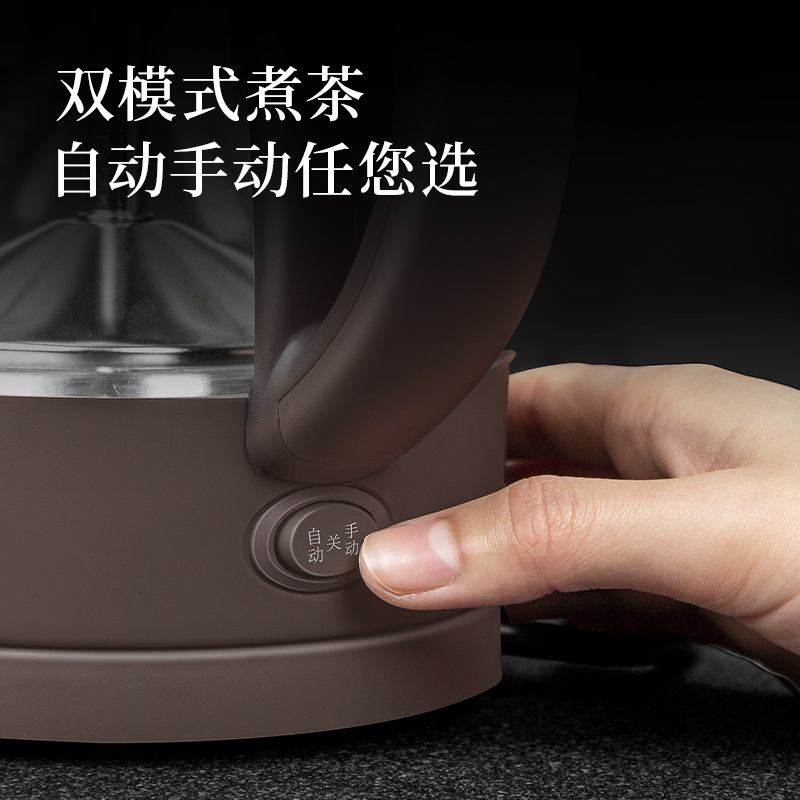 九阳煮茶器黑茶壶养生壶加厚玻璃全自动电热花茶壶家用办公室小型 绿色