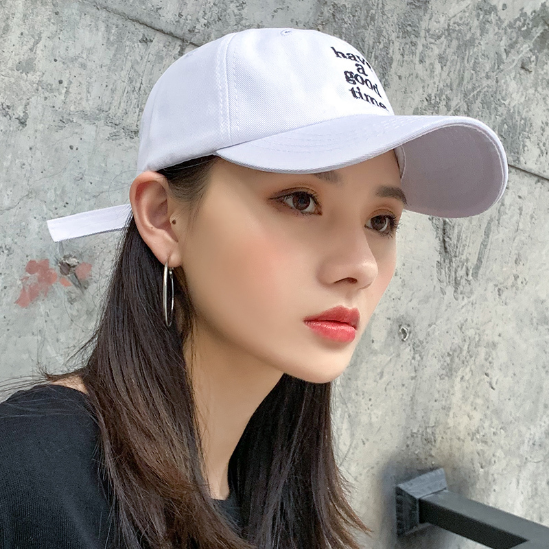 帽子女韩版潮百搭鸭舌帽ins潮牌时尚遮阳男春秋防晒太阳帽 but白色 可调节