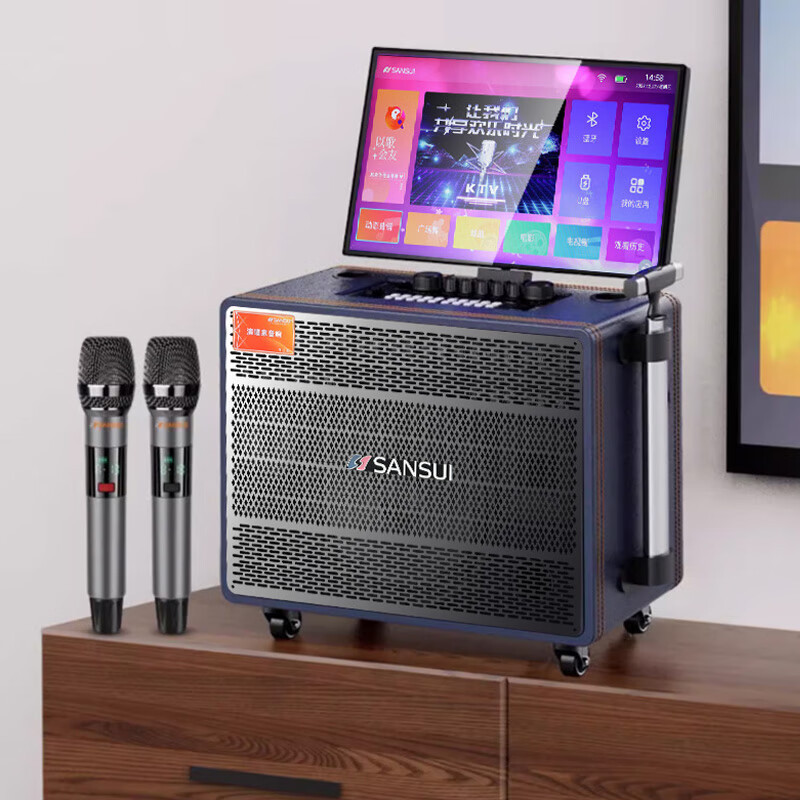 山水(SANSUI)MC109 户外k歌家庭KTV卡拉OK唱歌点歌一体机大功率蓝牙音响 MQ109+21吋屏+1T内存高清大图