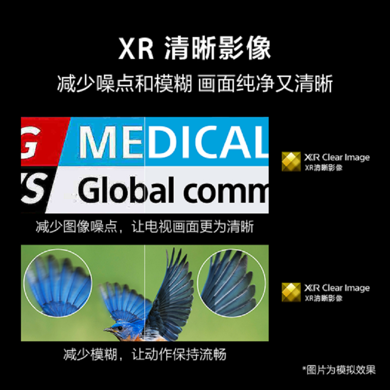 索尼XR-77A80L 77英寸 4K HDR OLED屏幕发声 XR认知芯片 大屏全面屏智能电视机高清大图