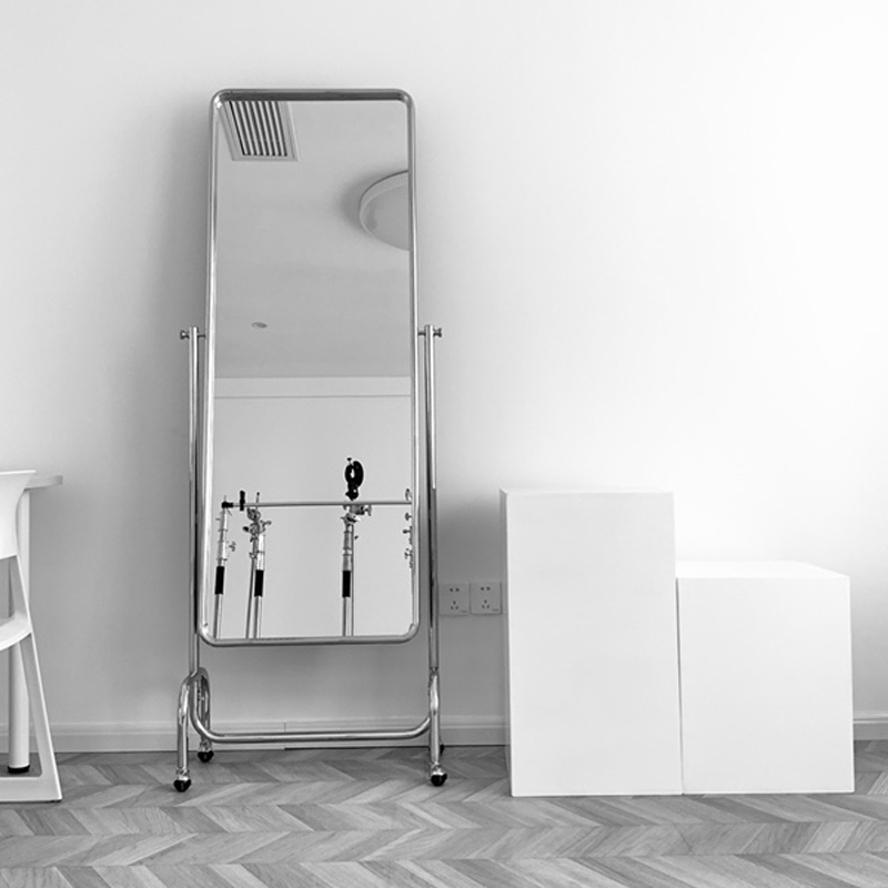 简约可移动穿衣镜落地闪电客家用卧室客厅试衣镜网红ins多功能全身