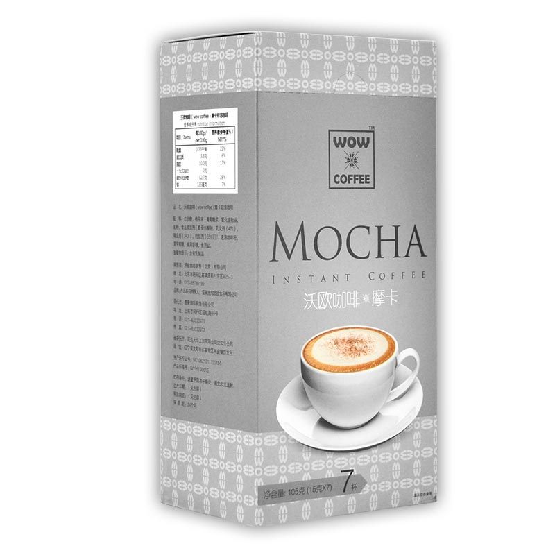 [苏宁超市]沃欧咖啡(WOW COFFEE) 摩卡即溶咖啡105g(15g*7条) 速溶系列