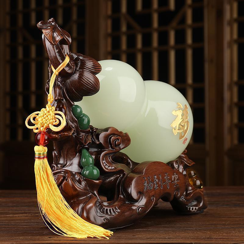 玉葫芦摆件开业乔迁生日礼品福到平安客厅酒柜玄关装饰品摆设_775