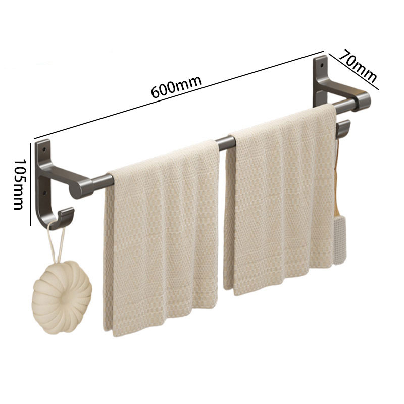 豫汉迎毛巾架 枪灰色毛巾架600*70*105mm个